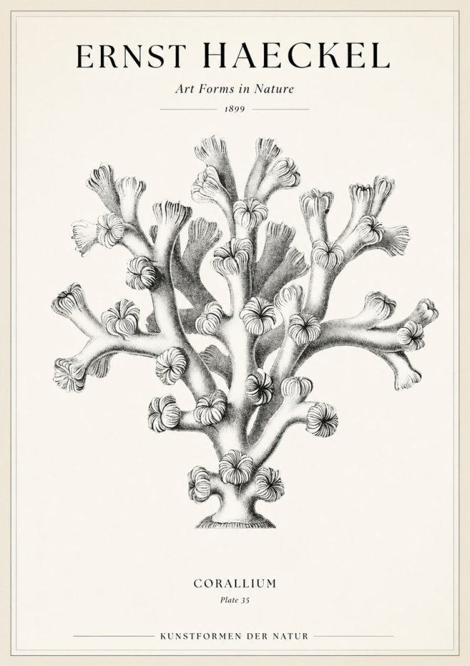 Ernst Haeckel Corallium Rubrum II No2 - Poszter
