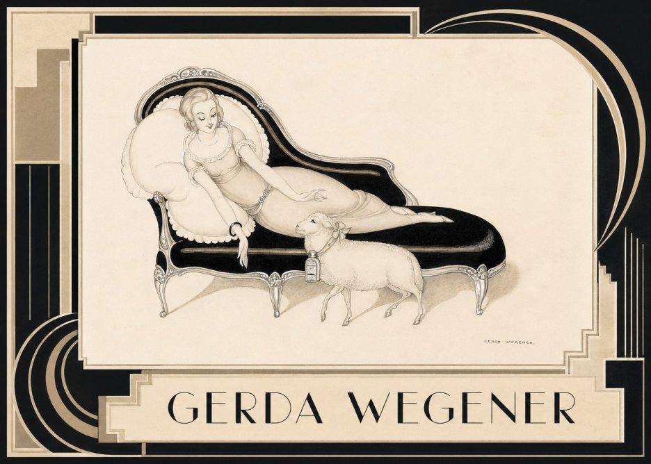 Gerda Wegener Lady with Lamb No5 - Poszter