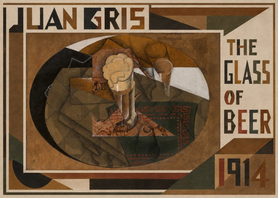 Juan Gris The Glass of Beer No1 - Poszter