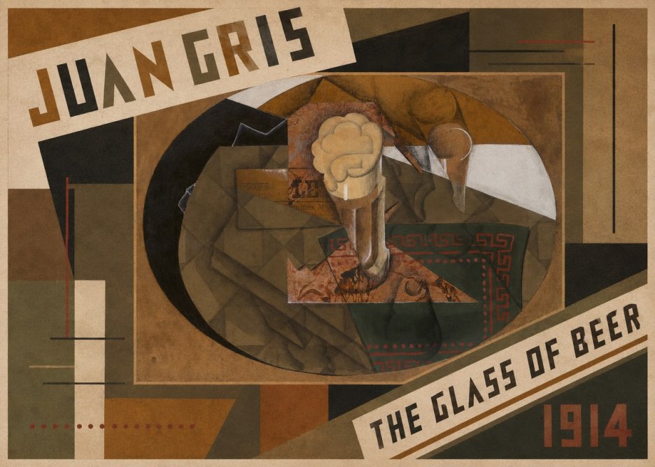 Juan Gris The Glass of Beer No2 - Poszter