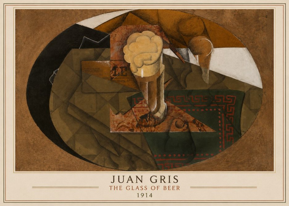Juan Gris The Glass of Beer No4 - Poszter