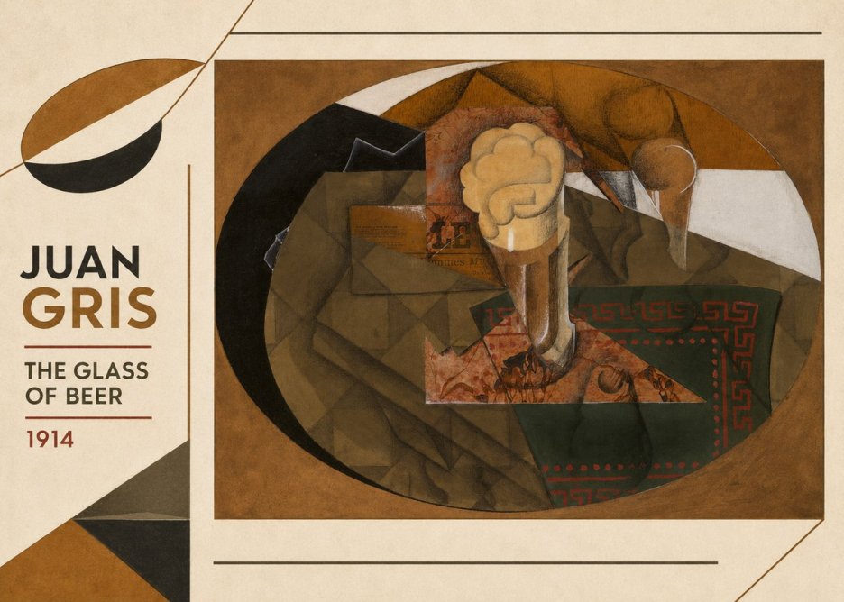 Juan Gris The Glass of Beer No6 - Poszter