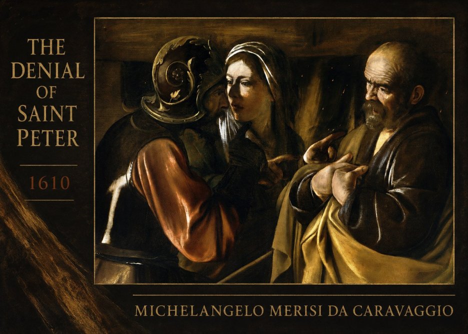Michelangelo Merisi da Caravaggio The Denial of Saint Peter No2 - Poszter