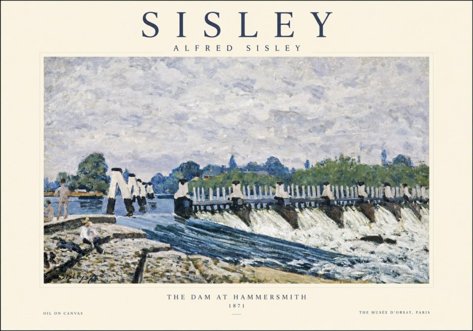 Sisley The Dam at Hammersmith No1 - Poszter