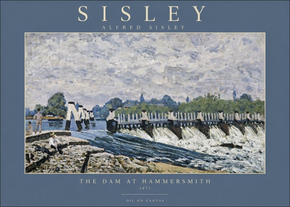 Sisley The Dam at Hammersmith No2 - Poszter