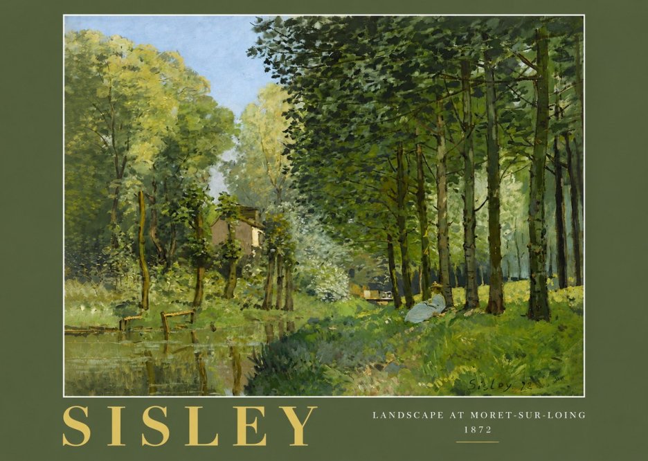 Sisley Landscape at Moret-sur-loing No4 - Poszter