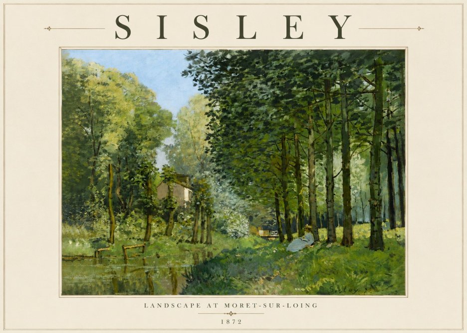 Sisley Landscape at Moret-sur-loing No5 - Poszter