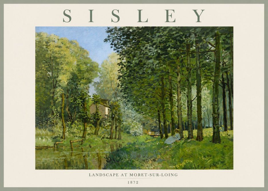 Sisley Landscape at Moret-sur-loing No6 - Poszter