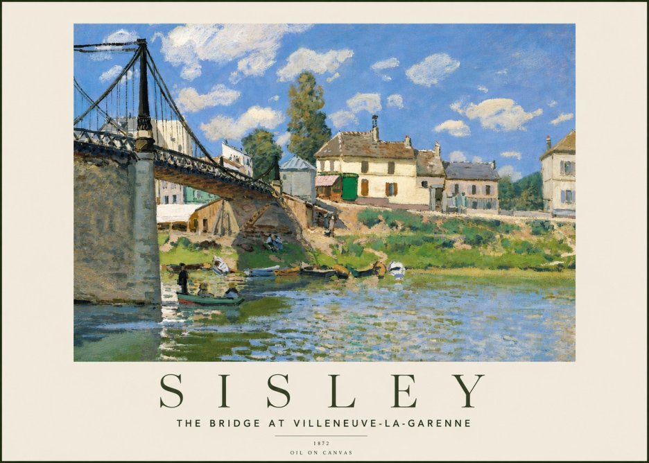 Sisley The Bridge at Villeneuve-la-garenne IV No3 - Poszter