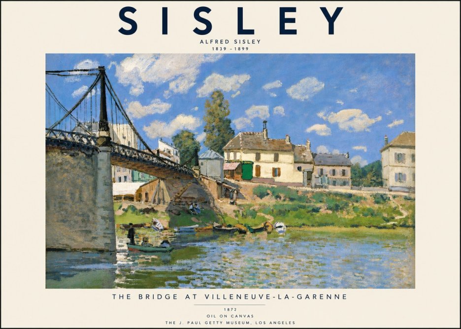 Sisley The Bridge at Villeneuve-la-garenne IV No4 - Poszter