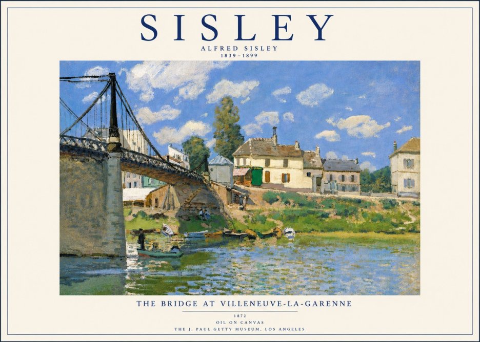 Sisley The Bridge at Villeneuve-la-garenne IV No5 - Poszter