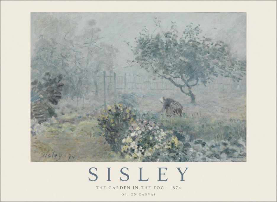 Sisley The Garden in the Fog No1 - Poszter