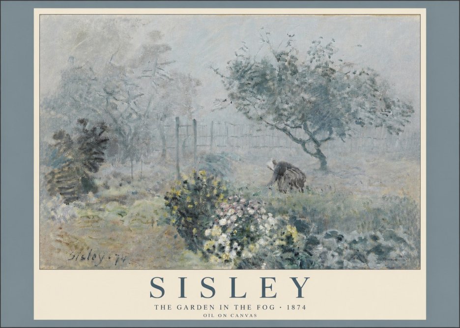 Sisley The Garden in the Fog No4 - Poszter