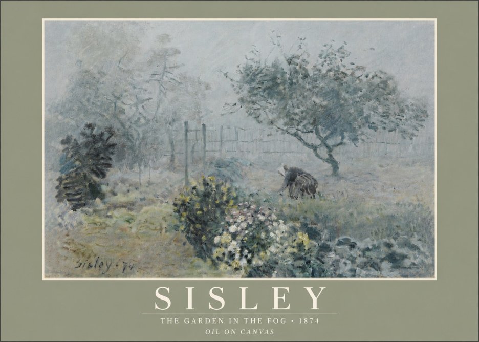 Sisley The Garden in the Fog No5 - Poszter