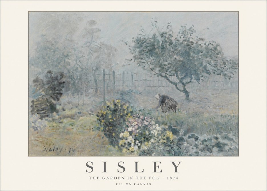 Sisley The Garden in the Fog No6 - Poszter