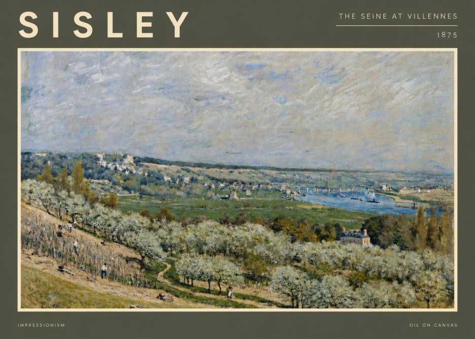 Sisley The Seine at Villennes No5 - Poszter