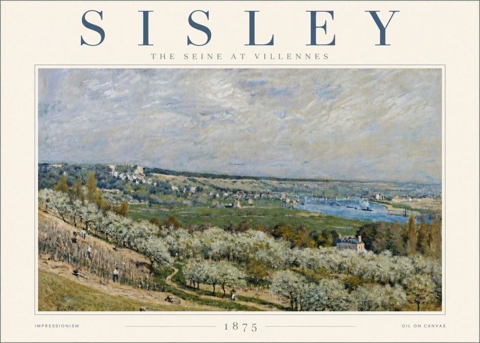 Sisley The Seine at Villennes No6 - Poszter