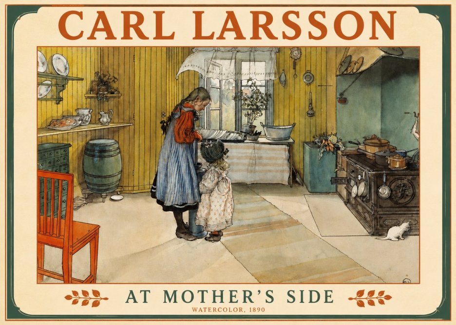 Carl Larsson At Mother's Side No2 - Poszter