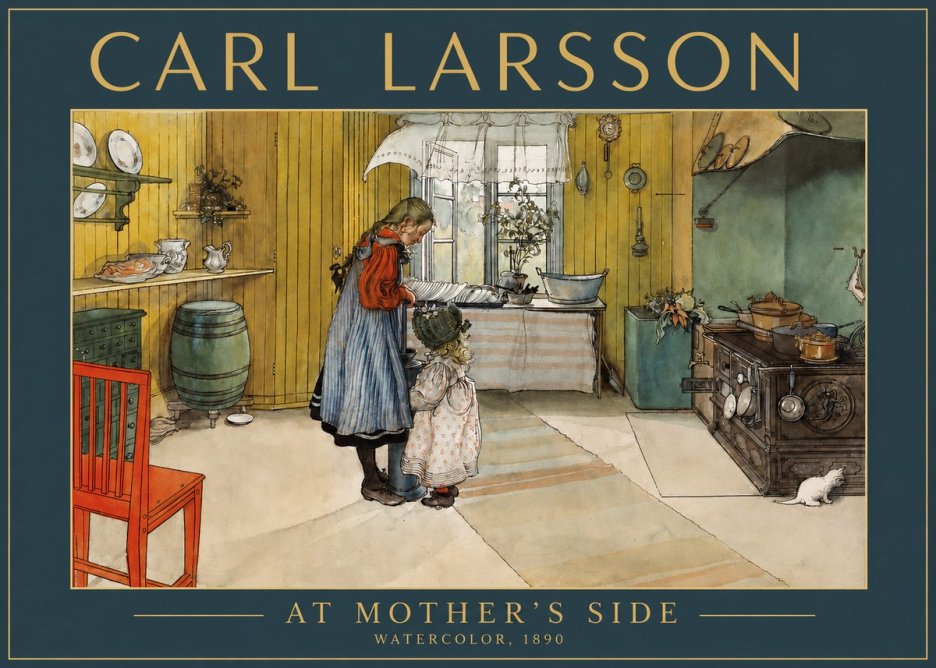 Carl Larsson At Mother's Side No3 - Poszter