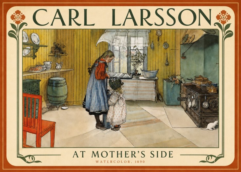 Carl Larsson At Mother's Side No4 - Poszter