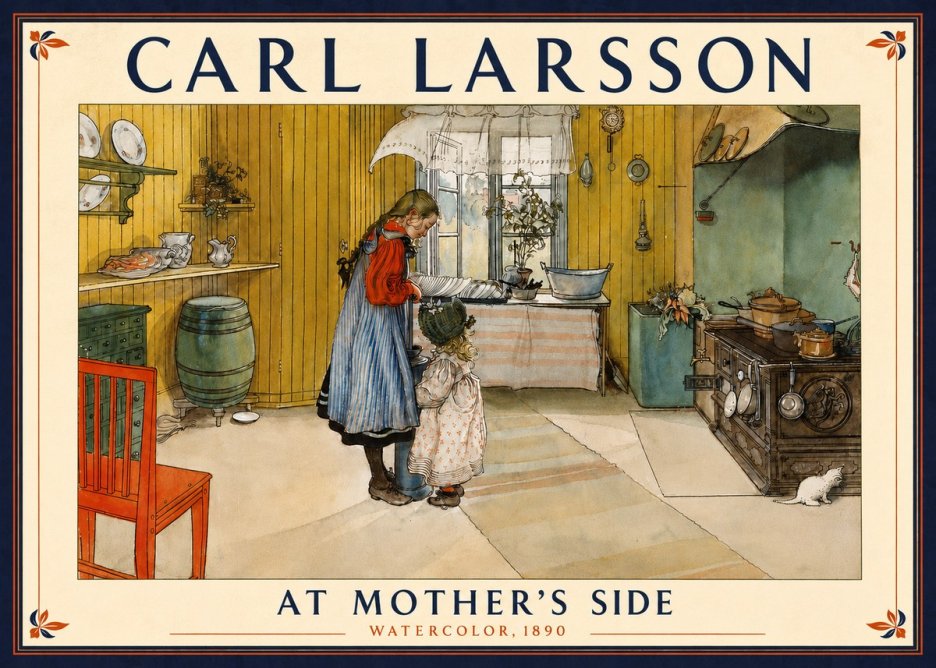 Carl Larsson At Mother's Side No5 - Poszter
