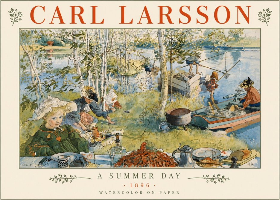 Carl Larsson A Summer Day No5 - Poszter