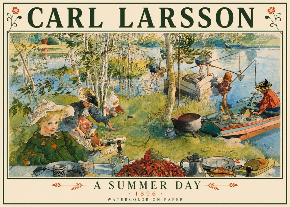 Carl Larsson A Summer Day No6 - Poszter