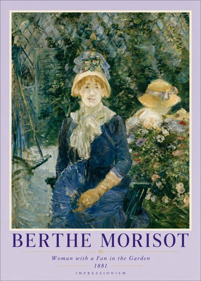 Berthe Morisot Young Woman with a Fan II No6 - Poszter