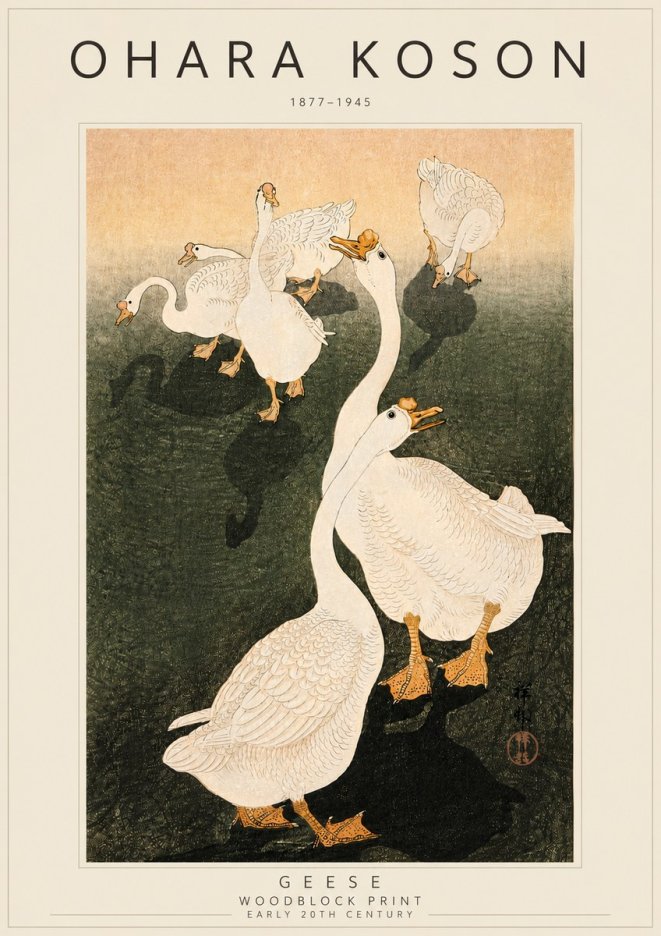 Ohara Koson Geese No4 - Poszter