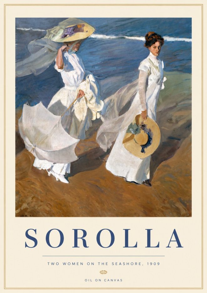Sorolla Two Women on the Seashore, 1909 No3 - Poszter