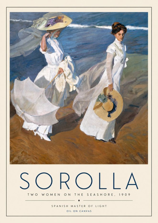 Sorolla Two Women on the Seashore, 1909 No5 - Poszter