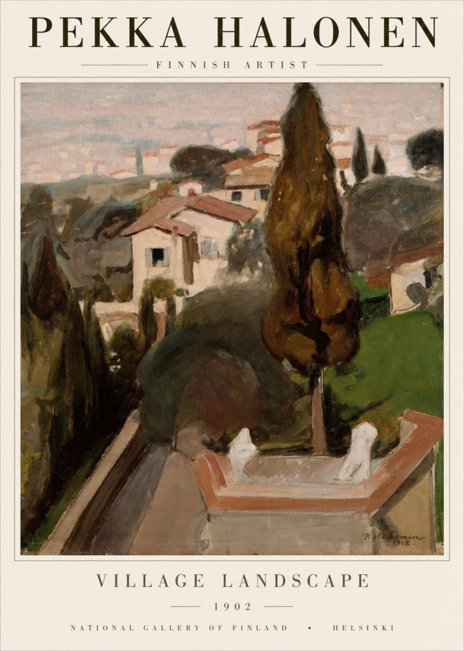 Pekka Halonen Village Landscape No1 - Poszter