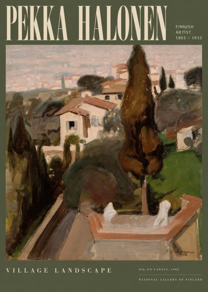 Pekka Halonen Village Landscape No2 - Poszter