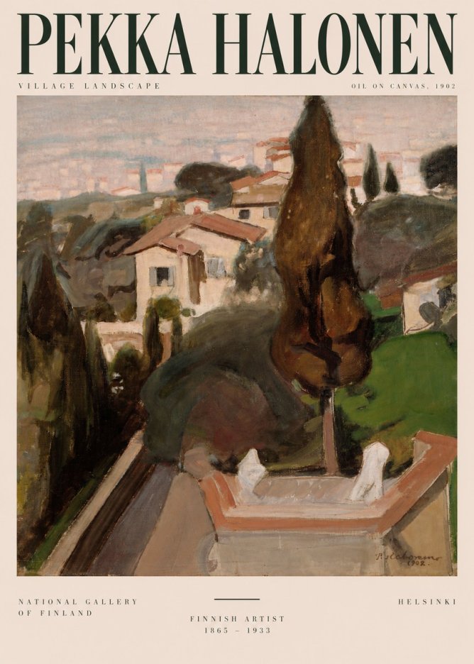 Pekka Halonen Village Landscape No4 - Poszter