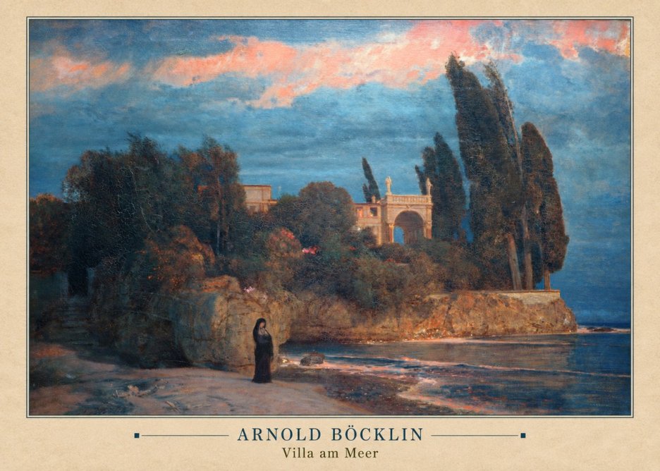 Arnold Böcklin Villa Am Meer No4 - Poszter
