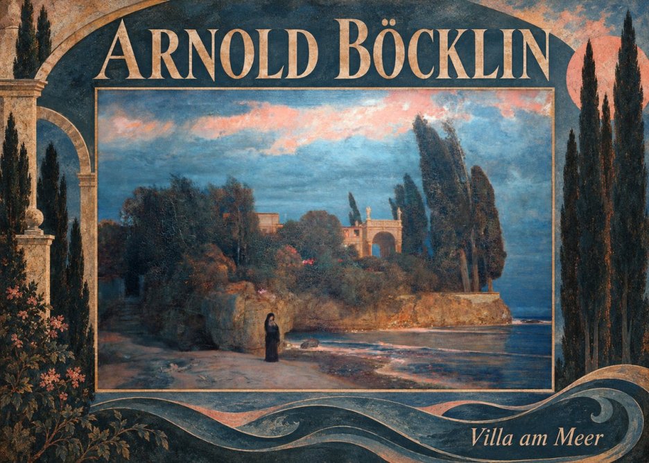 Arnold Böcklin Villa Am Meer No5 - Poszter