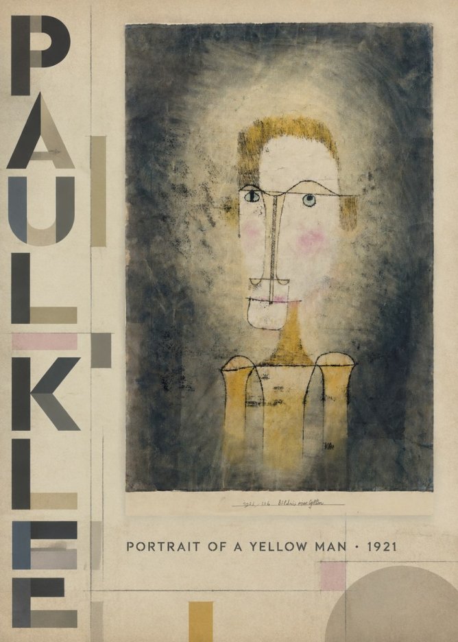 Paul Klee Portrait of a Yellow Man No5 - Poszter