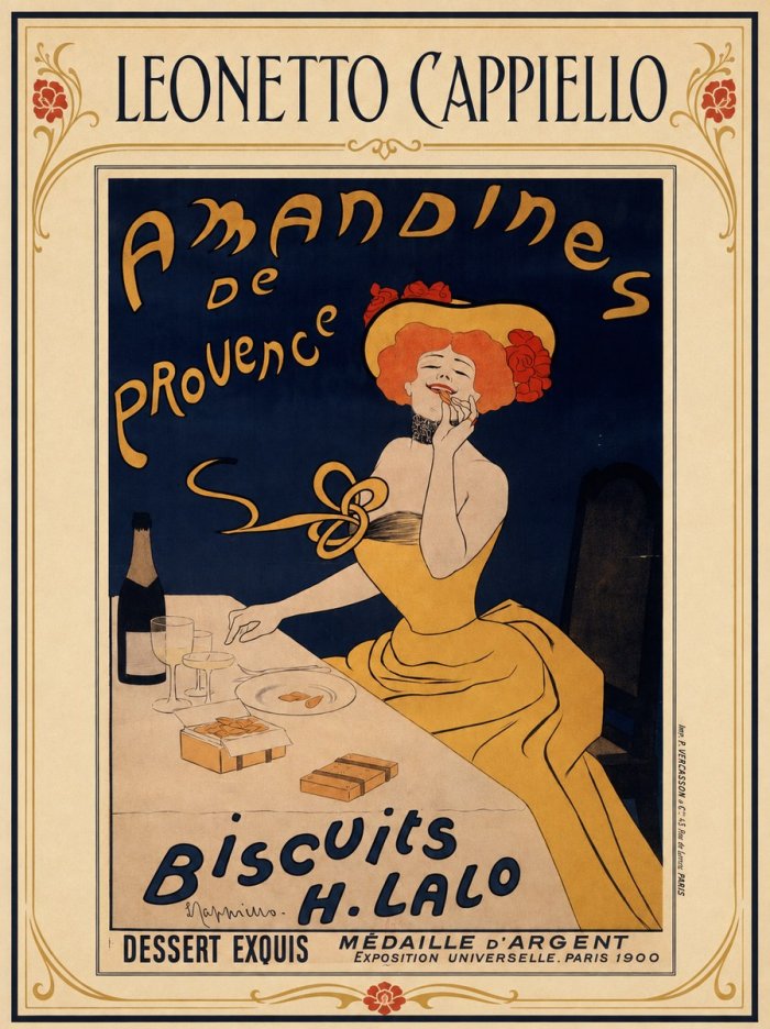 Leonetto Cappiello Amandines De Provence Biscuits H. Lalo I No1 - Poszter