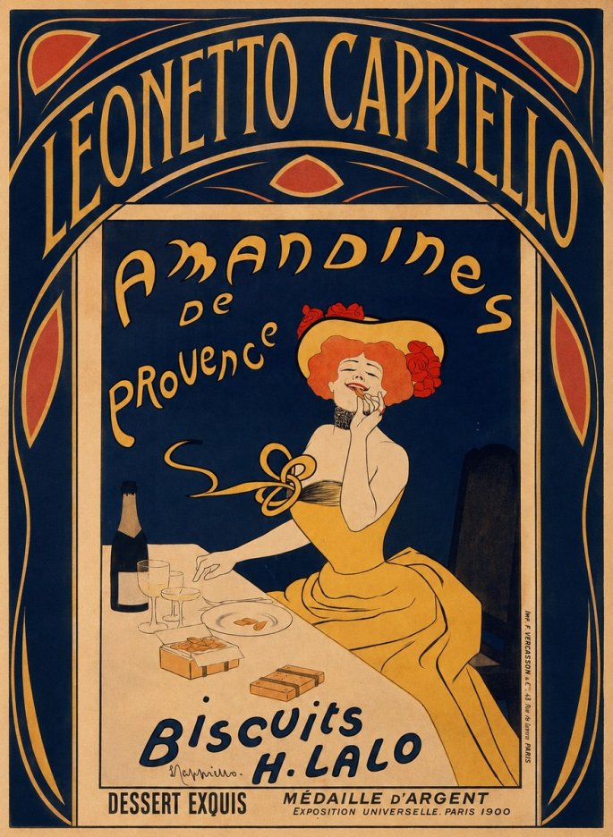 Leonetto Cappiello Amandines De Provence Biscuits H. Lalo I No3 - Poszter
