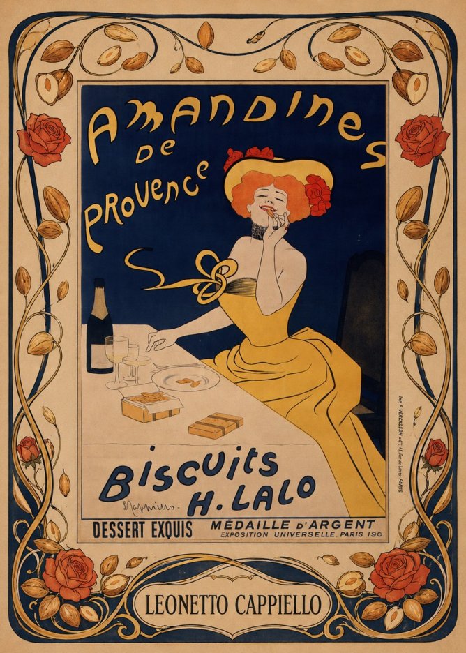 Leonetto Cappiello Amandines De Provence Biscuits H. Lalo I No5 - Poszter