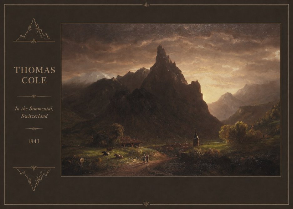 Thomas Cole In the Simmental, Switzerland No2 - Poszter