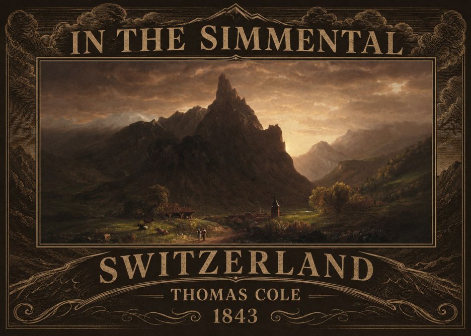 Thomas Cole In the Simmental, Switzerland No5 - Poszter