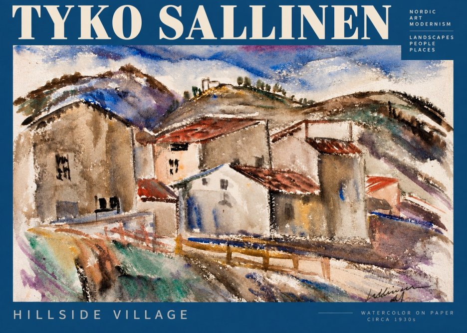 Tyko Sallinen Hillside Village No2 - Poszter
