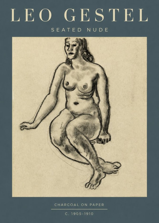 Leo Gestel Seated Nude No2 - Poszter