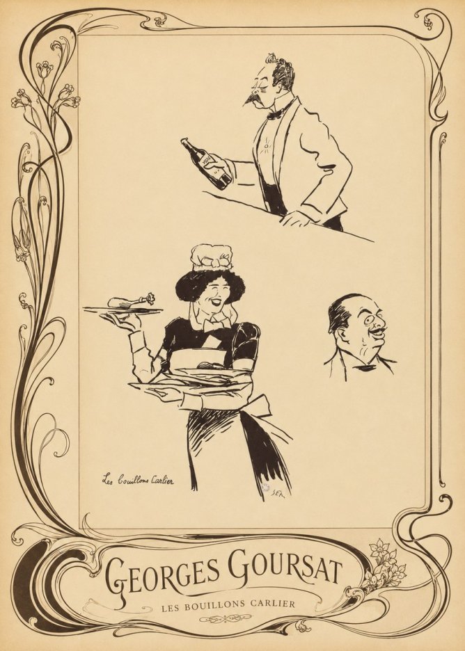 Georges Goursat Les Bouillons Carlier I No5 - Poszter