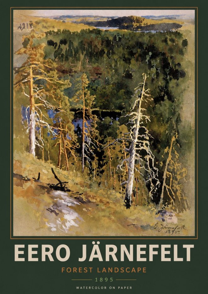 Eero Järnefelt Forest Landscape II No2 - Poszter