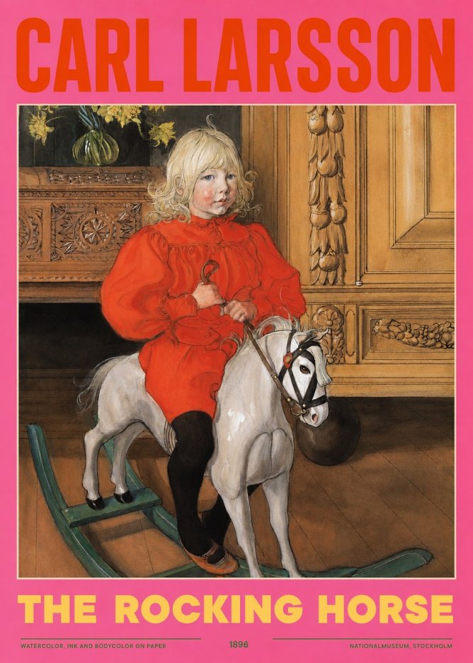 Carl Larsson The Rocking Horse No2 - Poszter