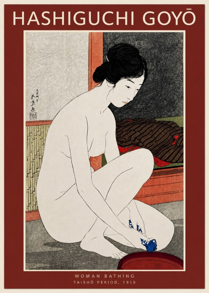 Hashiguchi Goyō Woman Bathing No3 - Poszter