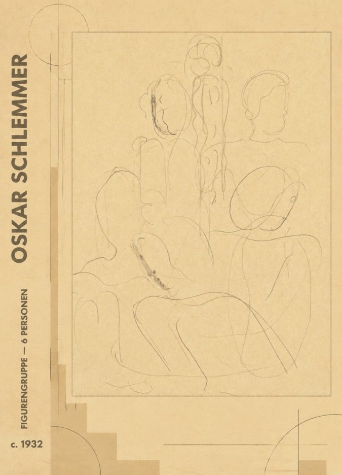 Oskar Schlemmer Figurengruppe - 6 Personen No5 - Poszter