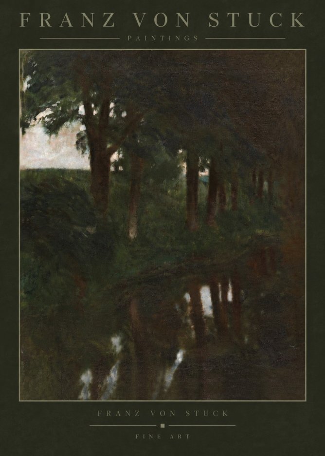 Franz von Stuck Woodland Reflections No5 - Poszter